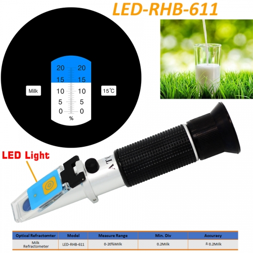 LEDRHB611 ATC milk 020 optical refractometer,LED Milk Refractometer