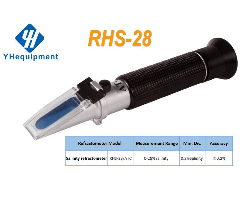 Optica Salinity 0-10% Refractometer, Dual Scale (1,0 tot 1.070 S.G/0-100ppt) voor Zout Zeewater Aquarium Tank, Mariene Industrie, met LED-licht en pipetten