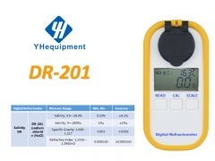 DR-201 sodium chloride Salinity: 0.0--28.0% Salinity: 0—280‰ Specific Gravity: 1.000-1.217 Refractive Index :1.3330--1.3900nD Digital Refractometer