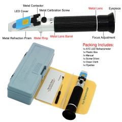LED-RHS-40 ATC salinity 0-4% 1.000-1.030RI optical refractometer