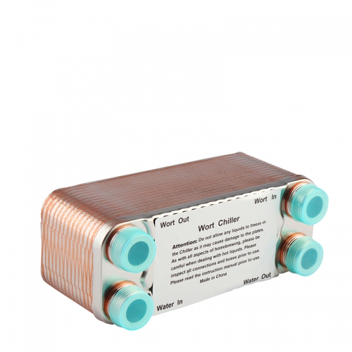 YHH-30 30 Plates Wort Chiller Stainless Plates Brewing Chiller With 3/4 NPT Hose Thread Heat Exchanger Wort Chiller