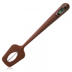 Digital lcd stainless steel probe instant read cream chocolate spatula thermometer