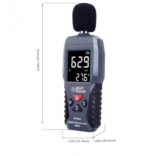 Digital Sound Level Noise Meter Measurement 30-130dB dB Decibel ...