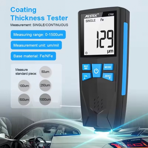 CT02 Car Paint Film Coating Thickness Gauge Meter Tester Instrument Fe ...