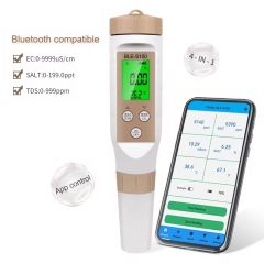BLE-S100 Blue Tooth Smart APP Online Smart Pocket Salt Meter Digital 4 in 1 EC Salinity Tds Temp Meter