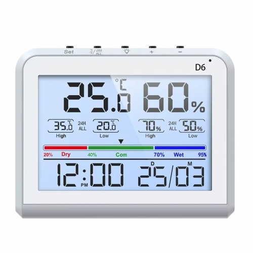 D6 OEM Digital Indoor Temperature &Humidity Backlight Display ...