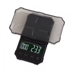 KBR-1000g 1000g/0.1g Electronic Coffee Scale Intelligent Manual Coffee Scale Automatic Timing Kitchen Scale