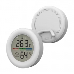 THH11734765 Comfortable Smile Hygrometer for Home Baby Room Office Large LCD Digital Display Round Bracket with Cute Plastic Face