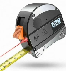 BBL005 5m Digital Laser Measuring Tape 2-in-1 Chargeable Electronic Tape Measure Smart Laser Rangefinder 40m Range Steel ABS