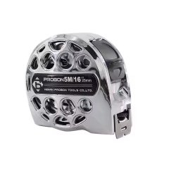 PRO-5M6FT 5M 16ft 25mm Durable Stainless Steel Hollow Tape Measure Width Silver Copper Transparent High Quality Measuring Tool for Daily