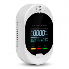 SR-907-5 4-in-1 Plug-in Natural Gas & CO Detector with LCD Display CH4/LPG & Carbon Monoxide , Alarm with Temperature&Humidity Monitor