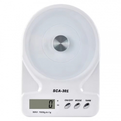 SCA-301-White 7kg/1g Smart Digital Kitchen Scale Electronic Food Scale Kitchen Weight Scale Accessories