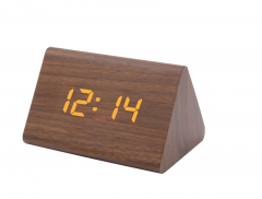 HX-0812 LED Wooden Digital Clock Display Date And Temperature