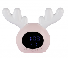 HX-9025 Lovely Deer touch LED Clock LED night light alarm clock
