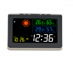  HX-1708C LCD Digital Alarm Clock With Weather Forecast