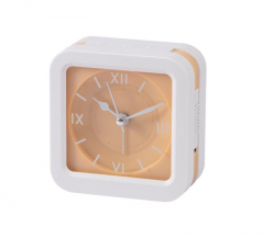 HX-9018 Small Square Quartz Alarm Clock With LED Backlight