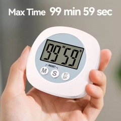 RTS-501 Magnetic Digital Timer with LCD Display Countdown Stopwatch Alarm for Kitchen Sports Study-Battery Operated Plastic Timer