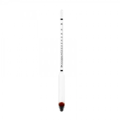 Proof and Tralle Hydrometer Alcoholmeter 0-100%, 0-200% Double Scale Glass Tester