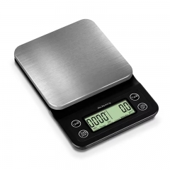 K94-ST 3kg/1g 500g/0.1g 1000g/0.5g Small Digital Electronic Portable Coffee Scales - Household Kitchen Food Scale for Coffee Bean Weighing & Coffee Weighing