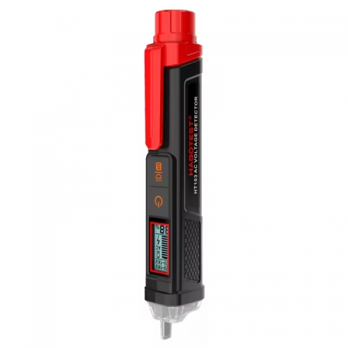 HT103 IP66 Waterproof LCD Digital Voltage Detector Pen Flashlight Non-Contact Sound Light Alarm Intelligent Zero Test Pencil