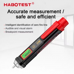 HT103 IP66 Waterproof LCD Digital Voltage Detector Pen Flashlight Non-Contact Sound Light Alarm Intelligent Zero Test Pencil