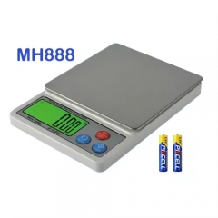 MH-888 Balance 3kg/0.1g Digital Portable Stainless Steel LED Display Gold Mini Pocket Scale Electronic 600g 0.01g Jewelry Scale