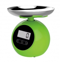 KFS-Q5 2kg/0.5g ABS Plastic Household Kitchen Electronic Digital Food Scale Lid Battery AAA Touch-button