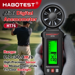 HT76 Digital Anemometer Handheld High Accuracy Wind Speed Meter IP67 Rated ABS Material Outdoor Sailing Drone Flying Measurement