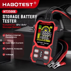 HABOTEST HT3500E Portable 12V/24V Battery Tester for Car Maintenance & Automotive Repair Measures State of Health Battery Cell
