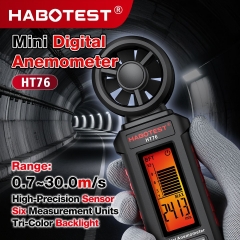 HT76 Digital Anemometer Handheld High Accuracy Wind Speed Meter IP67 Rated ABS Material Outdoor Sailing Drone Flying Measurement