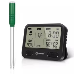 THE01890 5 in 1 Wifi Multifunction IPX5 Waterproof Time Display Soil Moisture Meter Sunlight & Humidity Sensor