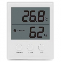 CH-905 Digital Temperature and Humidity Meter With Data Record Indoor Thermometer Wall Clock Thermometer