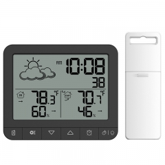 FZ-86390 Cross-border for Indoor Temperature & Humidity Meter Home Weather Clock RF Sensor Refrigerator Thermometer