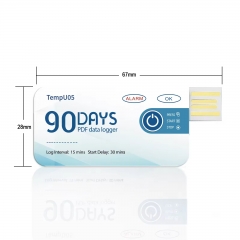 90 Days TempU05 Fruit Logistic Temperature Logger with PDF Report Temperature Recorder for 2 Year Shelf Life