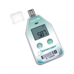 TempU8B LCD Display Single-use PDF Data Logger Use for Lab Cold Chain Fruit Transportation Temperature and Humidity Monitor