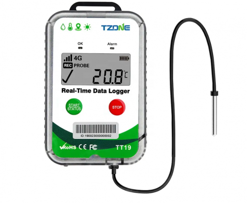 TZ-TT19-9 Real-Time WIFI GPS 4G Data Logger Multifunctional Cold Chain ...