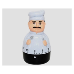 MT317 60 Minute Chef Shape Mechanical Countdown Kitchen Timer with Eco-Friendly ABS Plastic