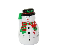 MT326 60 Minute Countdown Snowman Plastic Eco-Friendly Manual Mechanical Kitchen Timer for Cooking
