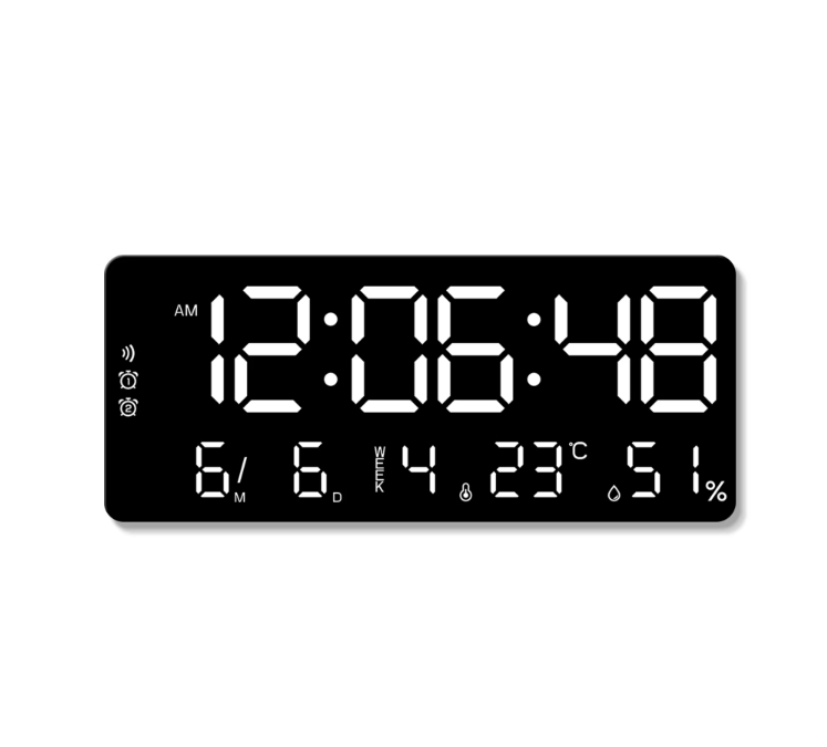 HX-2031 Multifunction LED Desk Alarm Clock Display Temperature Week ...