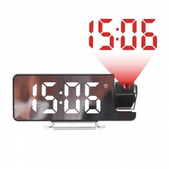 YD-673 LED Electric Projected Clocks Mirror Clock Project Table With Digital Wall Projection Alarm USB Power Projector Big Time Display