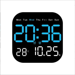 YD-6650 NEW Large LED Brightness Adjustable Timer Alarm LED Clock Digital Wall Table Clock Remote Home Decor Office Factory