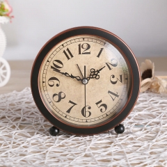 YD-G51 Retro Alarm Clock G51 Creative Modern Design Quartz Motivity Silent Metal Bedside Student Clock Analog Display