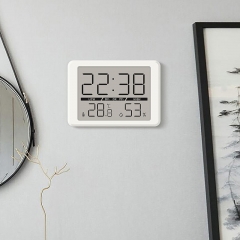 YD-2310 Modern Design Indoor Air Comfort Indicator LCD Alarm Clock Hangable Digital Thermometer Hygrometer with Stand Display Time Date