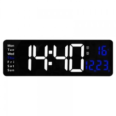 16-Inch Large Simple Living Room Screen Functional Display Clock Nordic Digital Clock Led Wall Clock