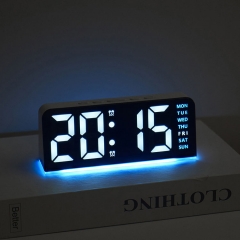 YD-GH9001 Multi-functional Digital Alarm Clock Reloj LED Digital Desk Clock Display Temperature Week Calendar Table Alarm Clock with Light