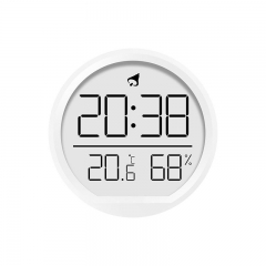 YD-2303 Thin Digital Display Quartz Movement Desk Clock Indoor Household Electronic Temperature Humidity Meter Wall-Mounted for Kitchen
