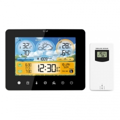JS-3362M Home Weather Station Digital Thermometer Temperature Humidity Display Electronics Desktop Clock Smart Wireless Weather Station