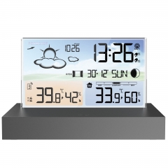 ZX3396C Digital Weather Station Indoor Outdoor Thermometer Hygrometer Barometer Electronics Desktop Alarm Clock Wireless Weather Station