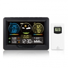 Weather Station Wireless Digital Thermometer Temperature Humidity Monitor with Remote Sensor Barometer Portable Weather Station