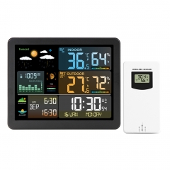 JS-FJ3566M Smart Digital Household Electronic Weather Monitor Tuya Connected Indoor Outdoor Use Meteo Station